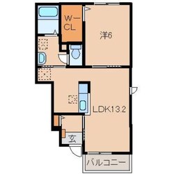 下井阪駅 徒歩8分 1階の物件間取画像